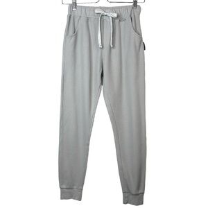 Little Bipsy Collection Womens Waffle Jogger Sweatpants Size Small Light Gray